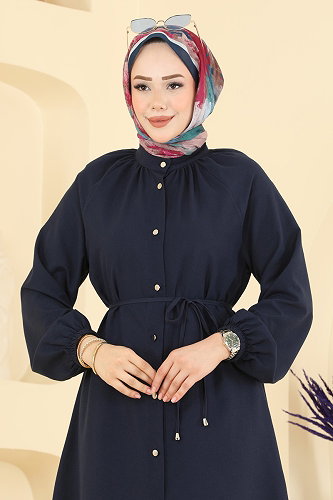 moda selvim Tunic 2932SLK540 Navy Blue - Thumbnail