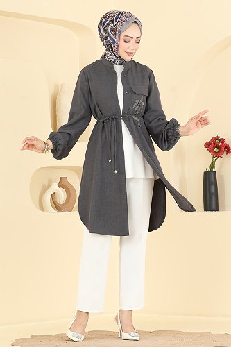 moda selvim Tunic 2938SLK540 Anthracite - Thumbnail