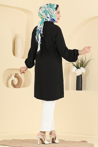 moda selvim بلوز أسود 2938SLK540 - Thumbnail