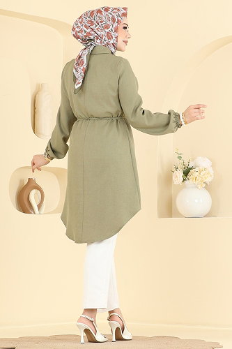 moda selvim بلوز أخضر عشبي 2941SLK540 - Thumbnail