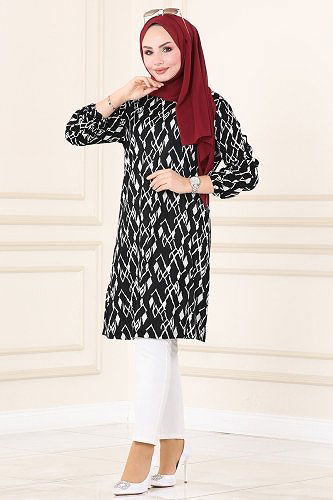 moda selvim Tunic 3002MNT741 Broken Glass - Thumbnail