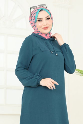 moda selvim Tunic 3003BM387 Petroleum - Thumbnail