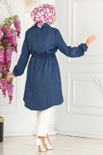 moda selvim Tunic 3006KTR750 Navy Blue - Thumbnail