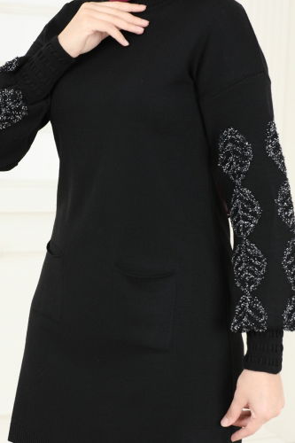 moda selvim Tunic 3008AYD574 Black - Thumbnail