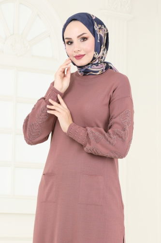 moda selvim Tunic 3008AYD574 Rose Dried - Thumbnail