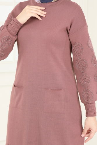 moda selvim Tunic 3008AYD574 Rose Dried - Thumbnail