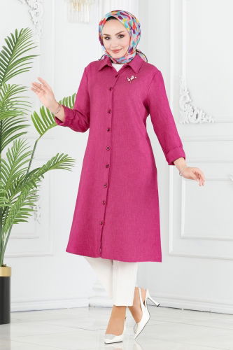 moda selvim Tunic 3012KTR750 Fuchsia - Thumbnail