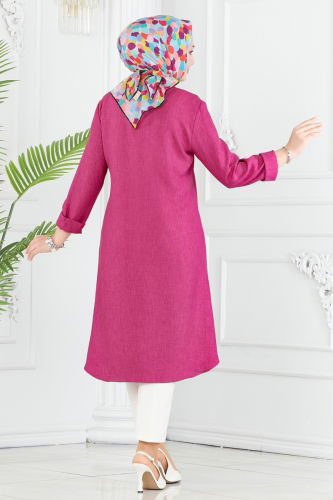 moda selvim Tunic 3012KTR750 Fuchsia - Thumbnail