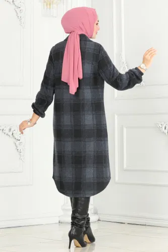 moda selvim Tunic 3022KTR750 Indigo - Thumbnail