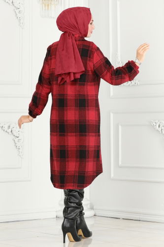 moda selvim Tunic 3022KTR750 Red - Thumbnail