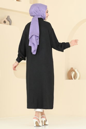 moda selvim Tunic 302HBS856 Black - Thumbnail