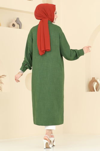 moda selvim Tunic 302HBS856 Khaki - Thumbnail