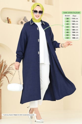 moda selvim Tunic 302HBS856 Navy Blue - Thumbnail