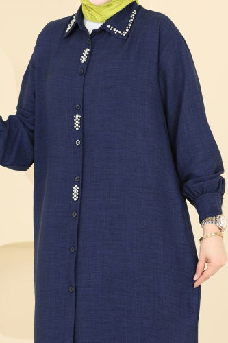 moda selvim Tunic 302HBS856 Navy Blue - Thumbnail