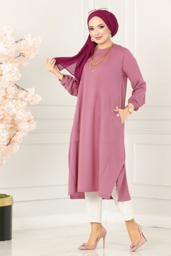 moda selvim Tunic 3030MNT741 Dried Rose - Thumbnail