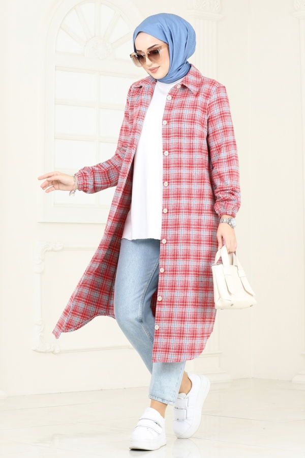 Tunic 3036KTR750 Gray&Red - 1