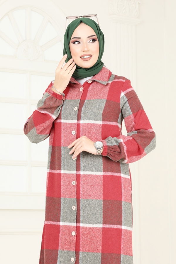 Tunic 3036KTR750 Khaki&Red - 3