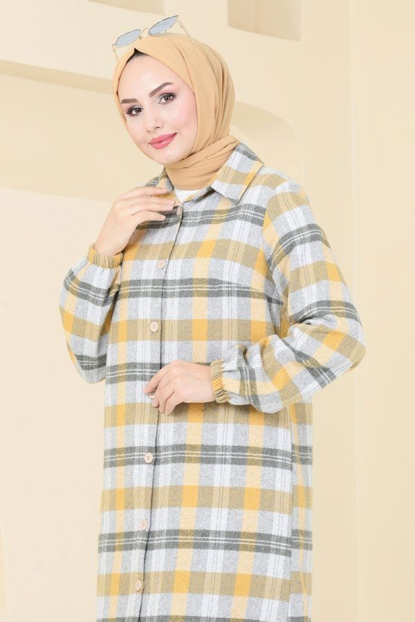 Tunic 3036KTR750 Mustard & Gray - 3