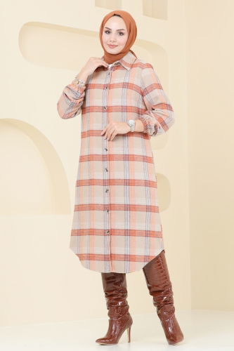 moda selvim Tunic 3036KTR750 Oranj - Thumbnail