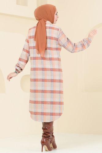 moda selvim Tunic 3036KTR750 Oranj - Thumbnail