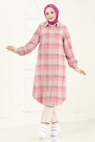 moda selvim Tunic 3036KTR750 Pink&Vision - Thumbnail