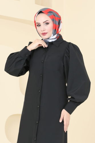 moda selvim Tunic 3039KTR750 Black - Thumbnail