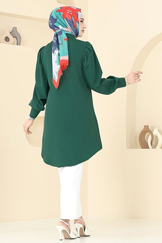 moda selvim Tunic 3039KTR750 Dark Emerald - Thumbnail