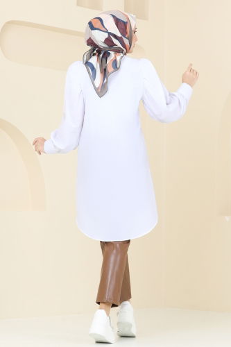 moda selvim Tunic 3039KTR750 Ecru - Thumbnail