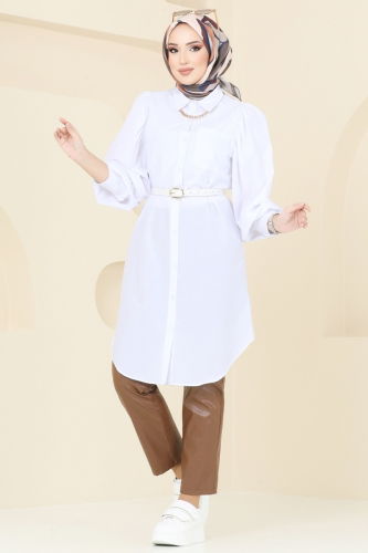 moda selvim Tunic 3039KTR750 Ecru - Thumbnail