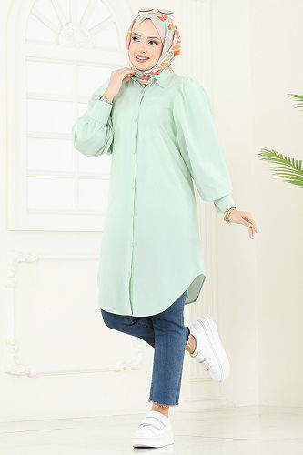 moda selvim Tunic 3039KTR750 Light Mint - Thumbnail