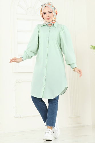 moda selvim Tunic 3039KTR750 Light Mint - Thumbnail