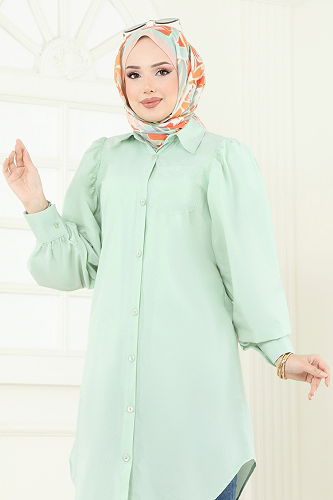 moda selvim Tunic 3039KTR750 Light Mint - Thumbnail