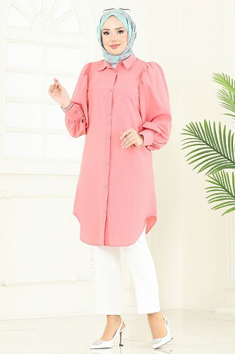 moda selvim Tunic 3039KTR750 Light Rose Dried - Thumbnail