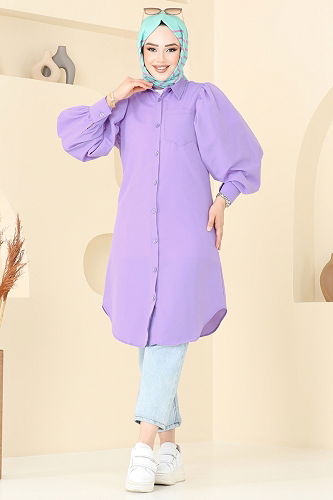 moda selvim Tunic 3039KTR750 Lilac - Thumbnail