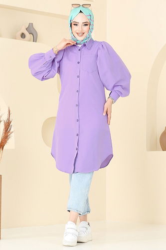 moda selvim Tunic 3039KTR750 Lilac - Thumbnail