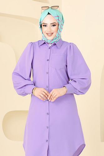 moda selvim Tunic 3039KTR750 Lilac - Thumbnail