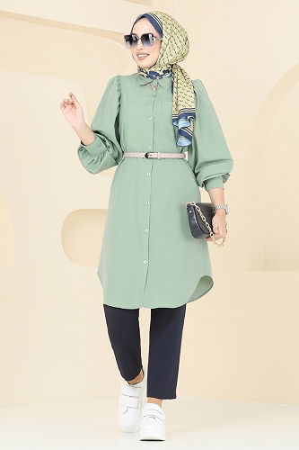 moda selvim Tunic 3039KTR750 Mint - Thumbnail