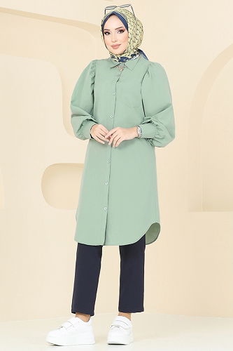 moda selvim Tunic 3039KTR750 Mint - Thumbnail