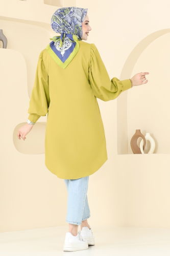 moda selvim Tunic 3039KTR750 Oil Green - Thumbnail