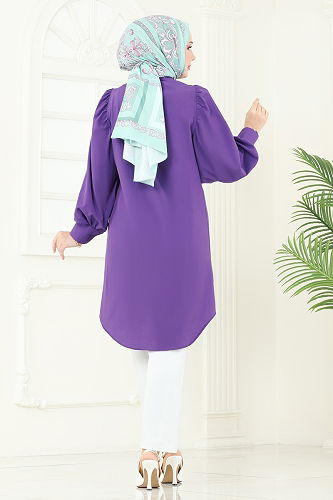 moda selvim Tunic 3039KTR750 Purple - Thumbnail