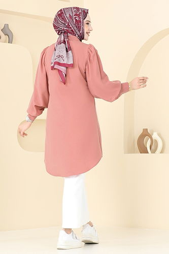 moda selvim Tunic 3039KTR750 Salmon - Thumbnail