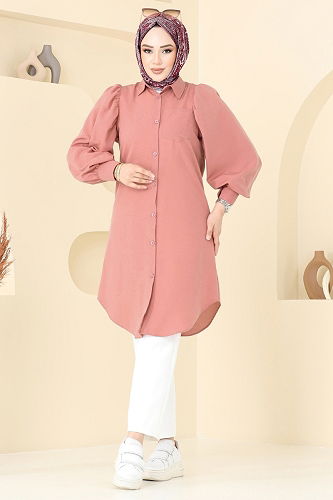 moda selvim بلوز تفاحي 3039KTR750 - Thumbnail