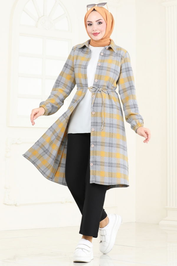 Tunic 3041KTR750 Mustard & Gray - 1