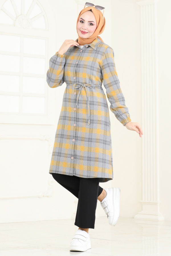 Tunic 3041KTR750 Mustard & Gray - 2