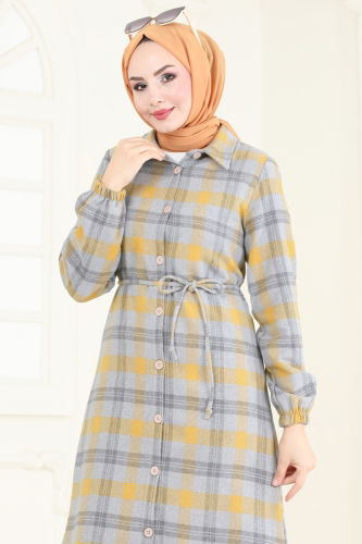 Tunic 3041KTR750 Mustard & Gray - 3