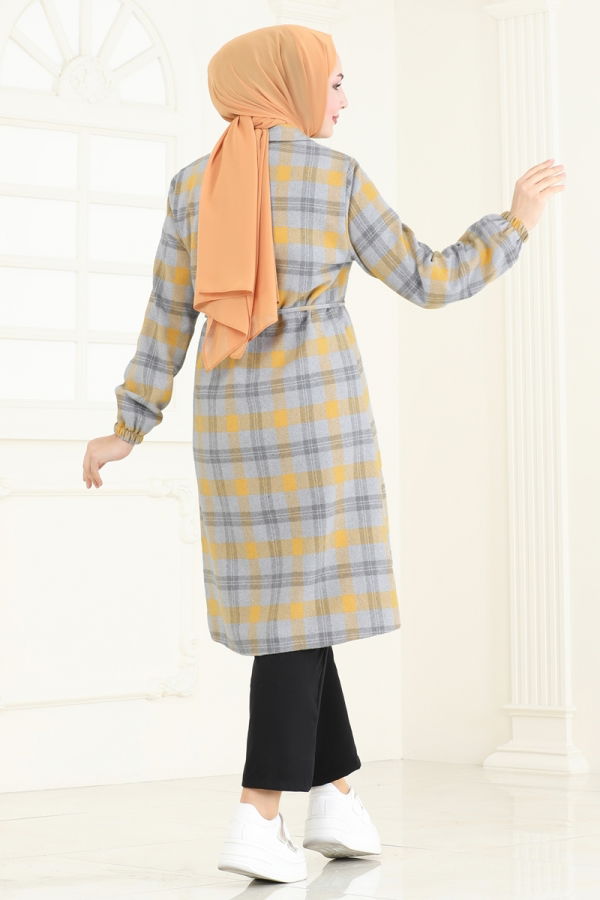 Tunic 3041KTR750 Mustard & Gray - 4