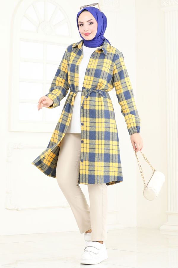 Tunic 3041KTR750 Yellow&Indigo - 1