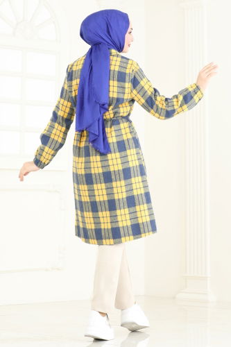 Tunic 3041KTR750 Yellow&Indigo - 4