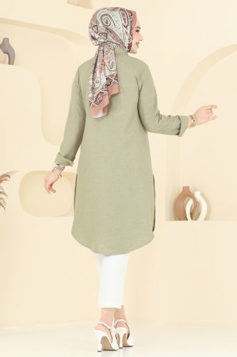 moda selvim Tunic 3047KTR750 Almond Green - Thumbnail