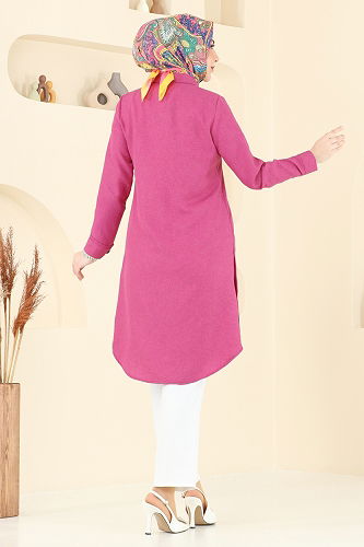 moda selvim بلوز فوشي 3047KTR750 - Thumbnail